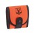 RISERVA Giberna portacolpi in Nylon arancio con inserti in pelle nero, 7 celle multicalibro e chiusura silenziosa a piolino. Logo Riserva.