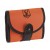 RISERVA Giberna portacolpi in Nylon arancio con inserti in pelle nero, 10 celle multicalibro e chiusura silenziosa a piolino. Logo Riserva.